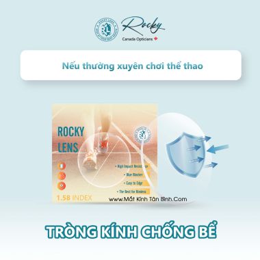 TRÒNG KÍNH CHỐNG BỂ ROCKY 1.58ASP BLUE CUT SHMC CHÍNH HÃNG
