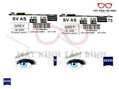 TRÒNG KÍNH Carl ZEISS 1.56AS PhotoFusion® With DuraVision® Platinum UV (Grey) Chính Hãng Đức
